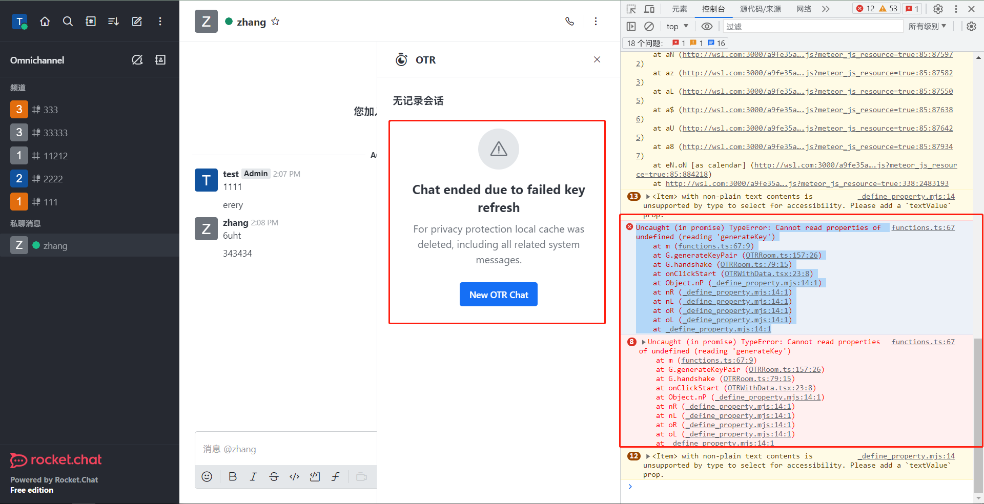 Error occurs when clicking on OTR · Issue #30205 · RocketChat/Rocket ...