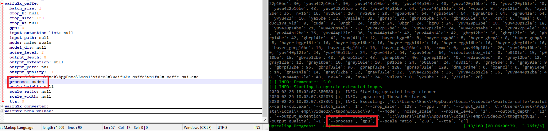 '--process' parameter option ignored when specified from .yaml · Issue ...