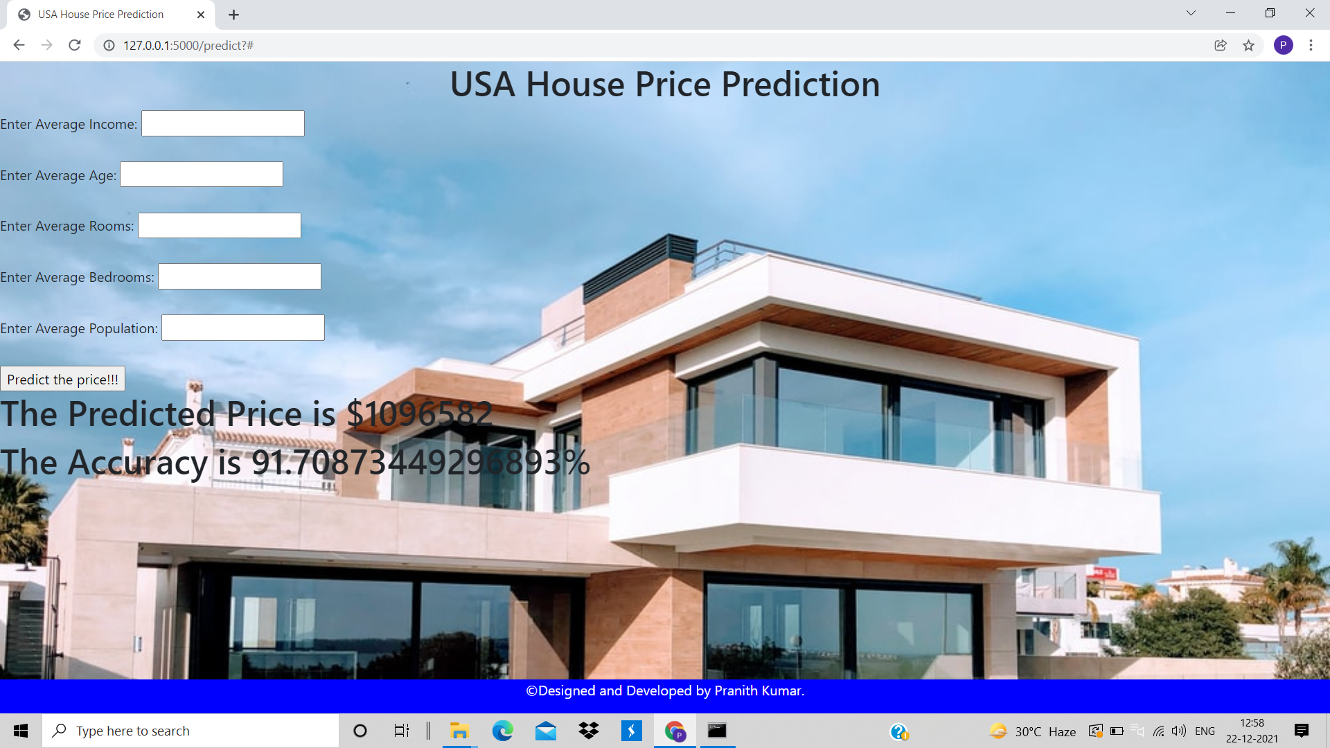 GitHub - pranithkumar361999/USA-House-Price-Prediction: It is a project ...