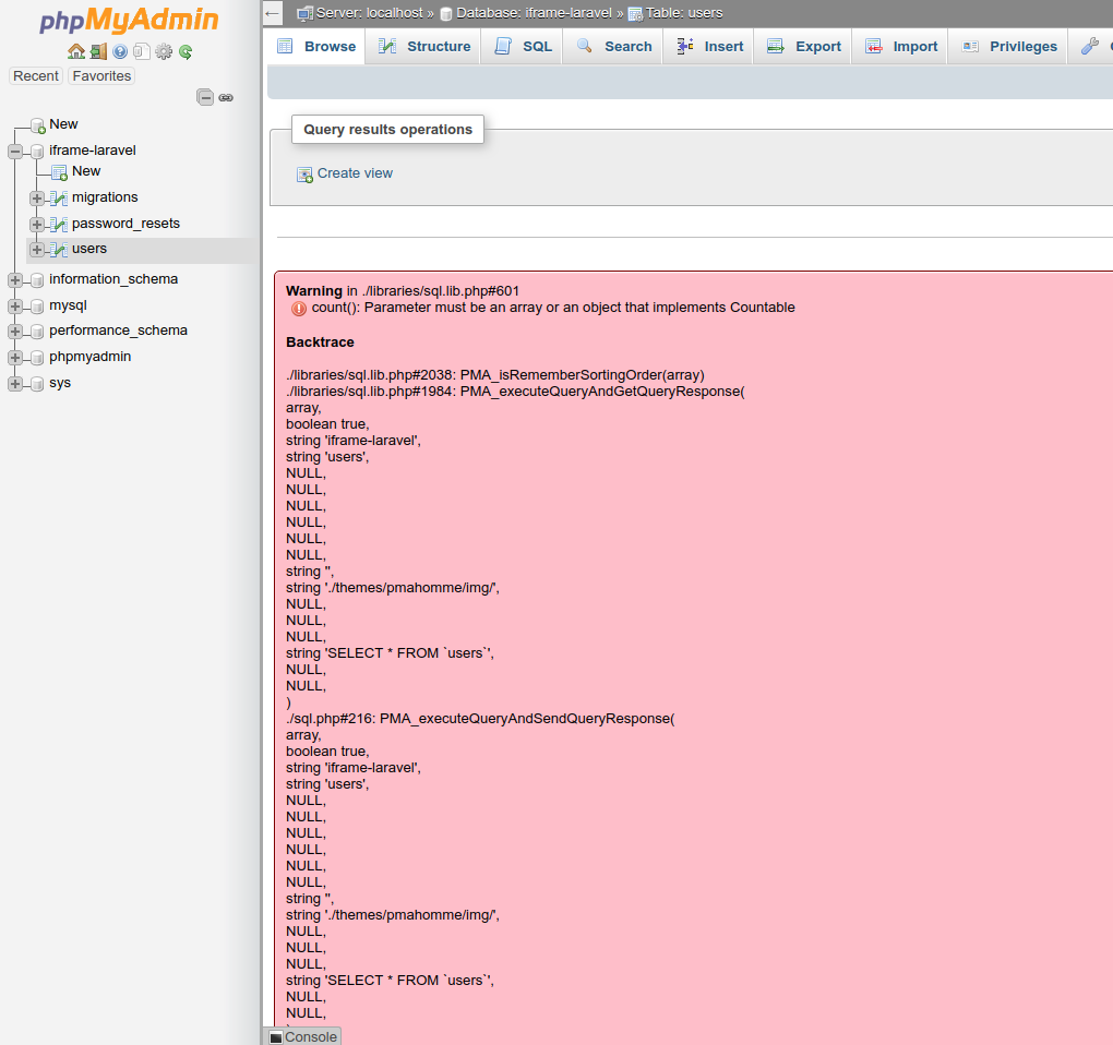 error when browsing a table · Issue #14579 · phpmyadmin/phpmyadmin · GitHub
