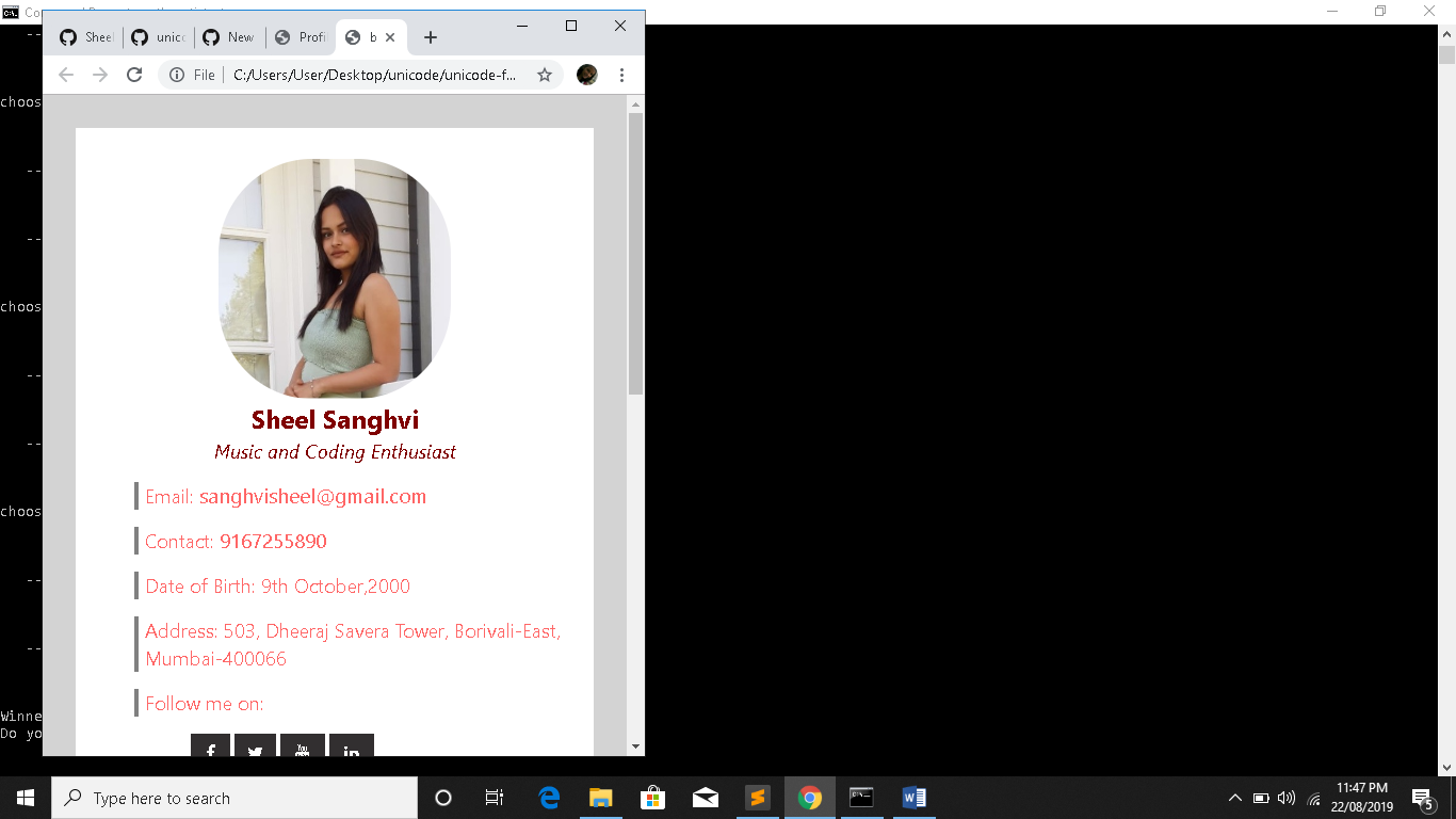 GitHub - SheelSanghvi/profile-page: profile page using html,cssand ...