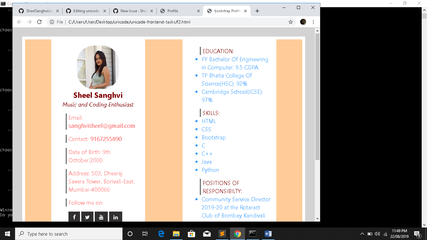 GitHub - SheelSanghvi/profile-page: profile page using html,cssand ...