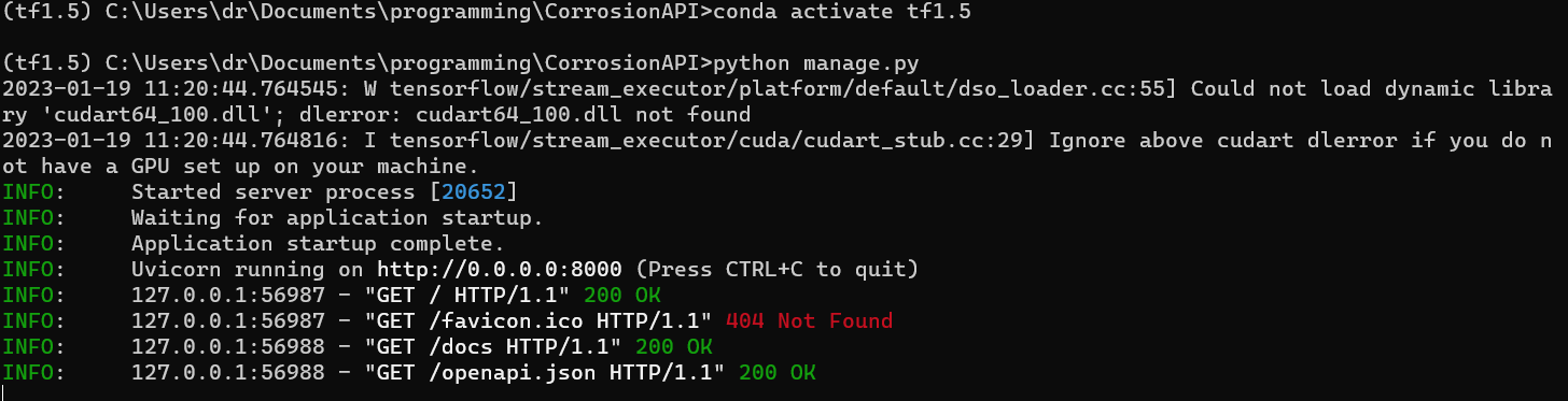 fastApi not opening · Issue #2 · codeperfectplus/CorrosionAPI · GitHub