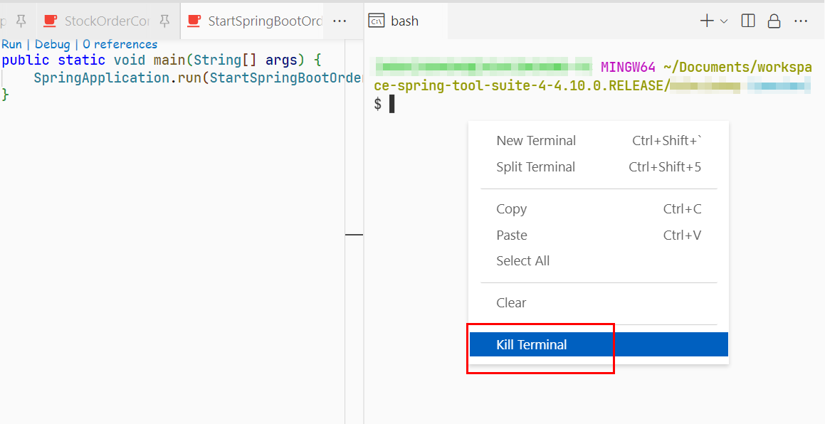 Open the side terminal in the editor, the terminal cannot be killed ...