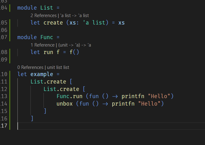 Inconsistent syntax highlighting when matching brackets and using ...