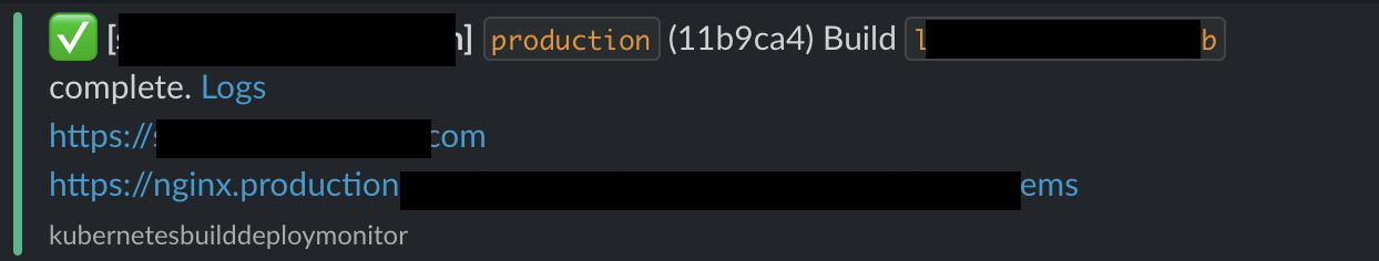Links to logs and routes not showing up in Slack CI integration · Issue ...