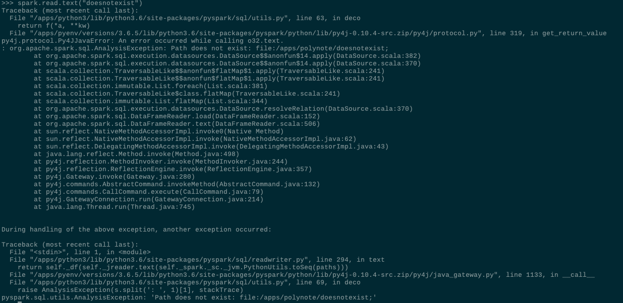 PySpark exception stack traces not showing up. · Issue #363 · polynote ...