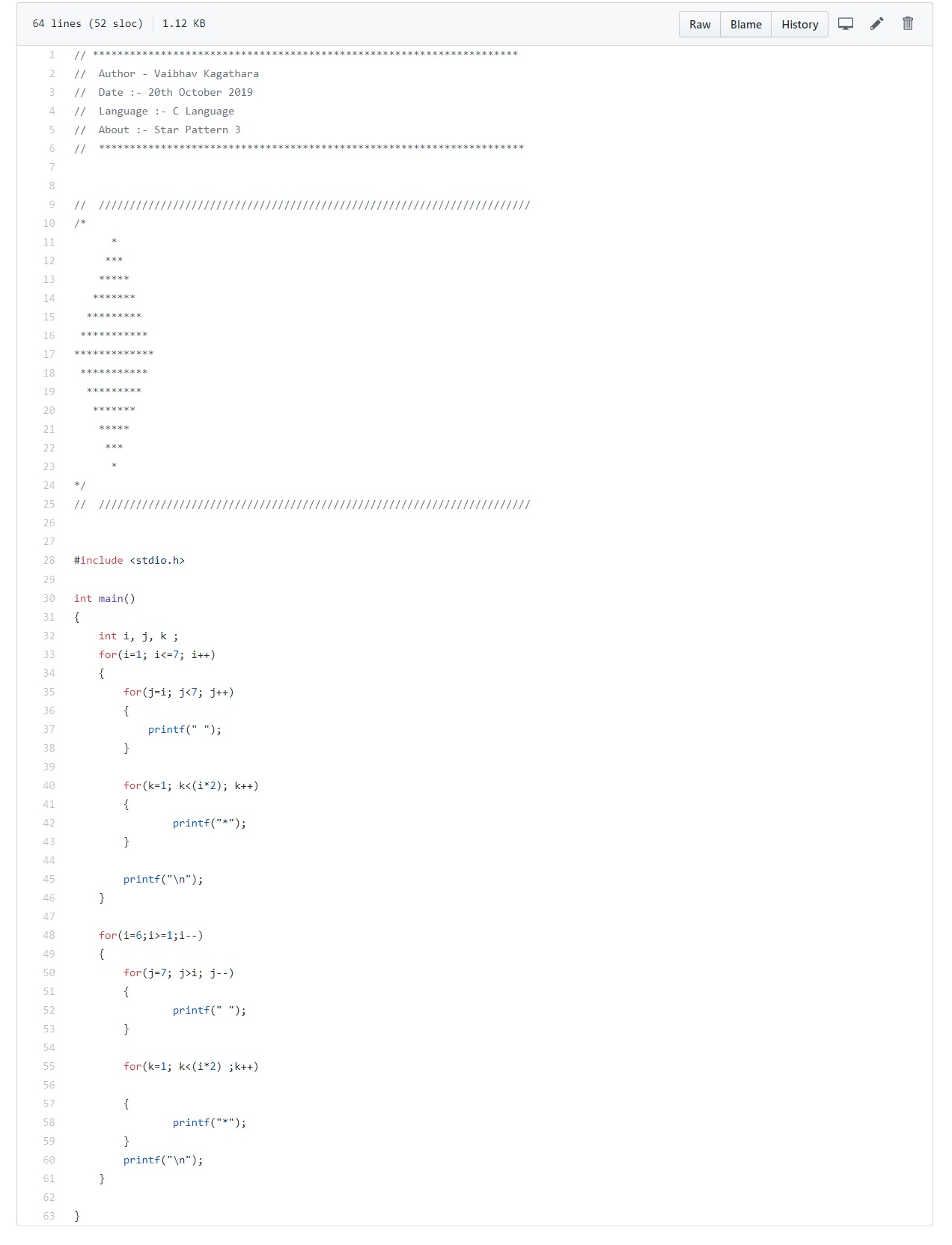 Sample C Code