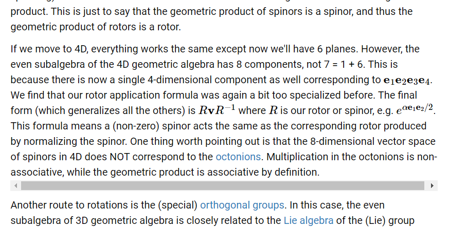 a horizontal scrollbar appears