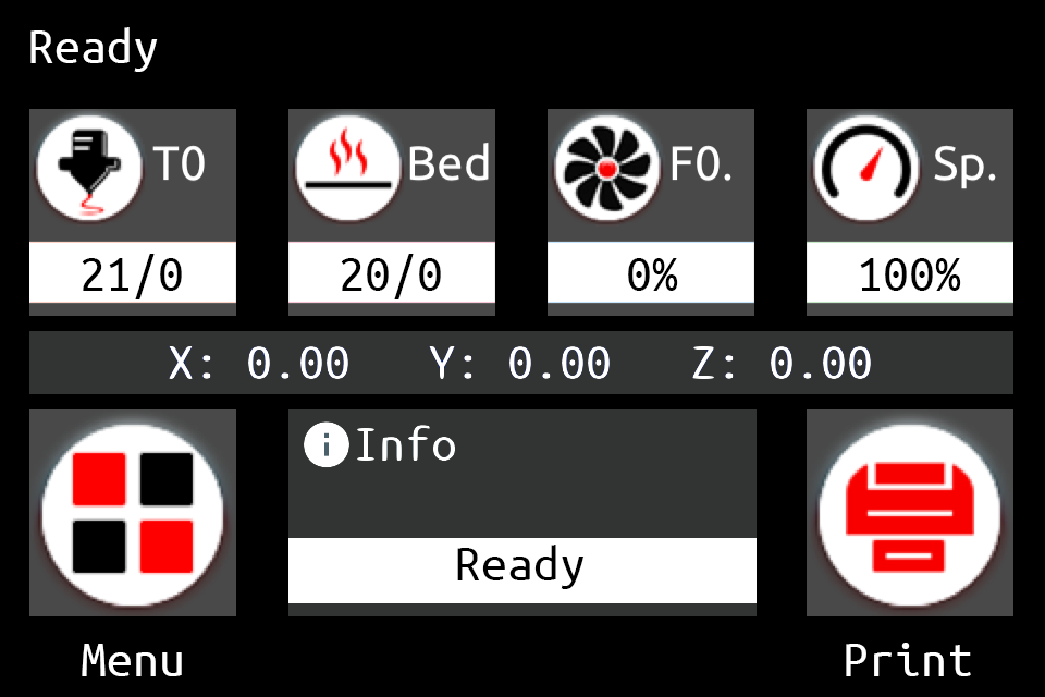 Hybrid Red Menu Material Mainscreen