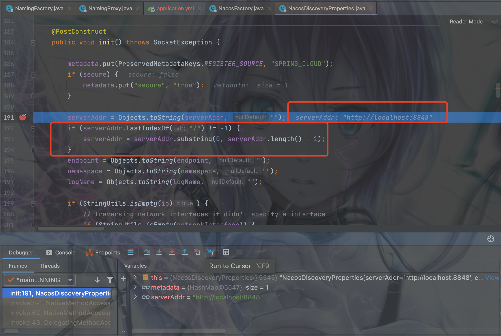 这段代码使得注册中心地址缺少最后一个字符 · Issue #7517 · alibaba/nacos · GitHub