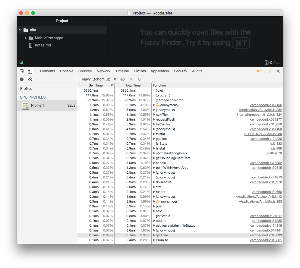 High CPU usage for opening untracked project folder when parent is ...