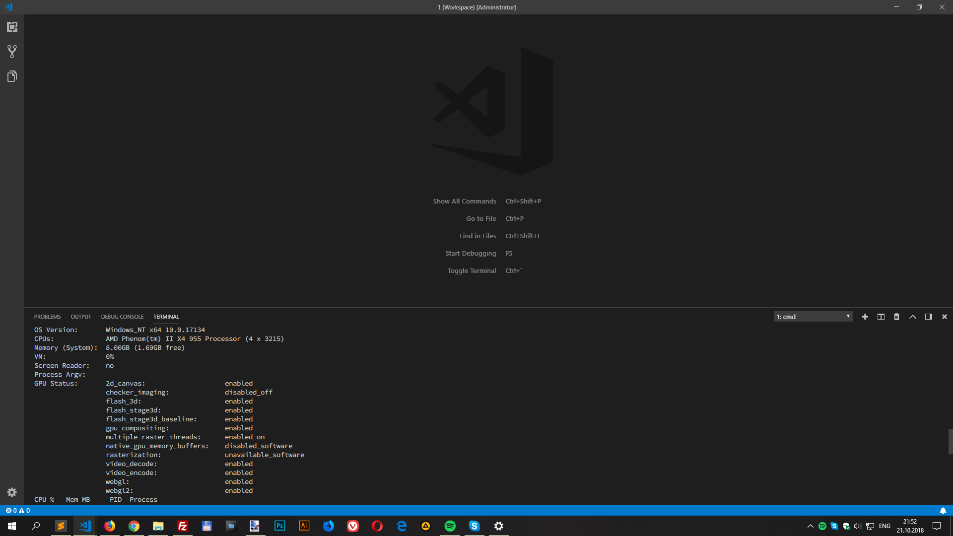 Windows 10 1px black border at bottom · Issue 61445 · microsoft/vscode