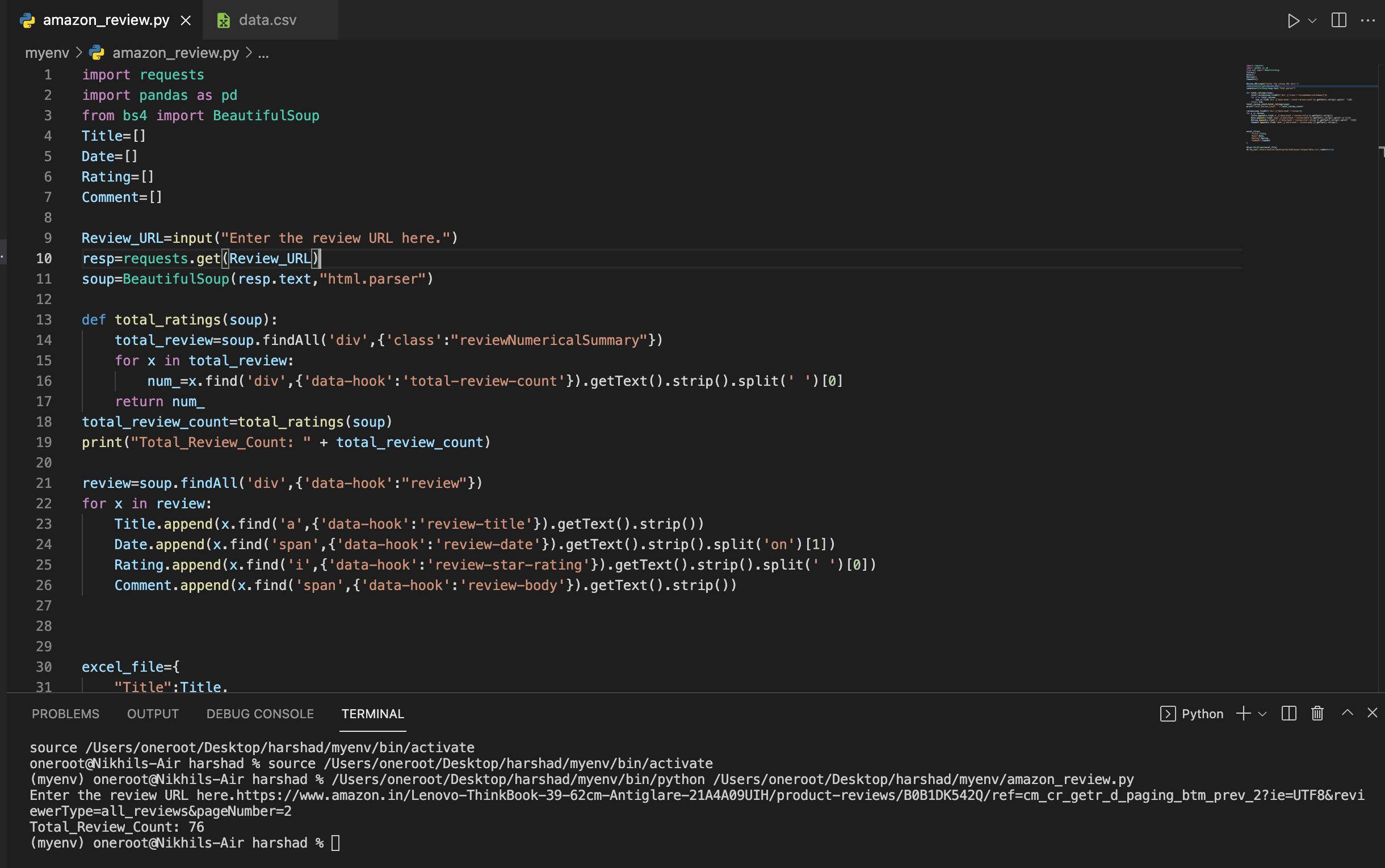 GitHub - harshadjain/Amazon_Review_Webscraping: We extract the Amazon ...