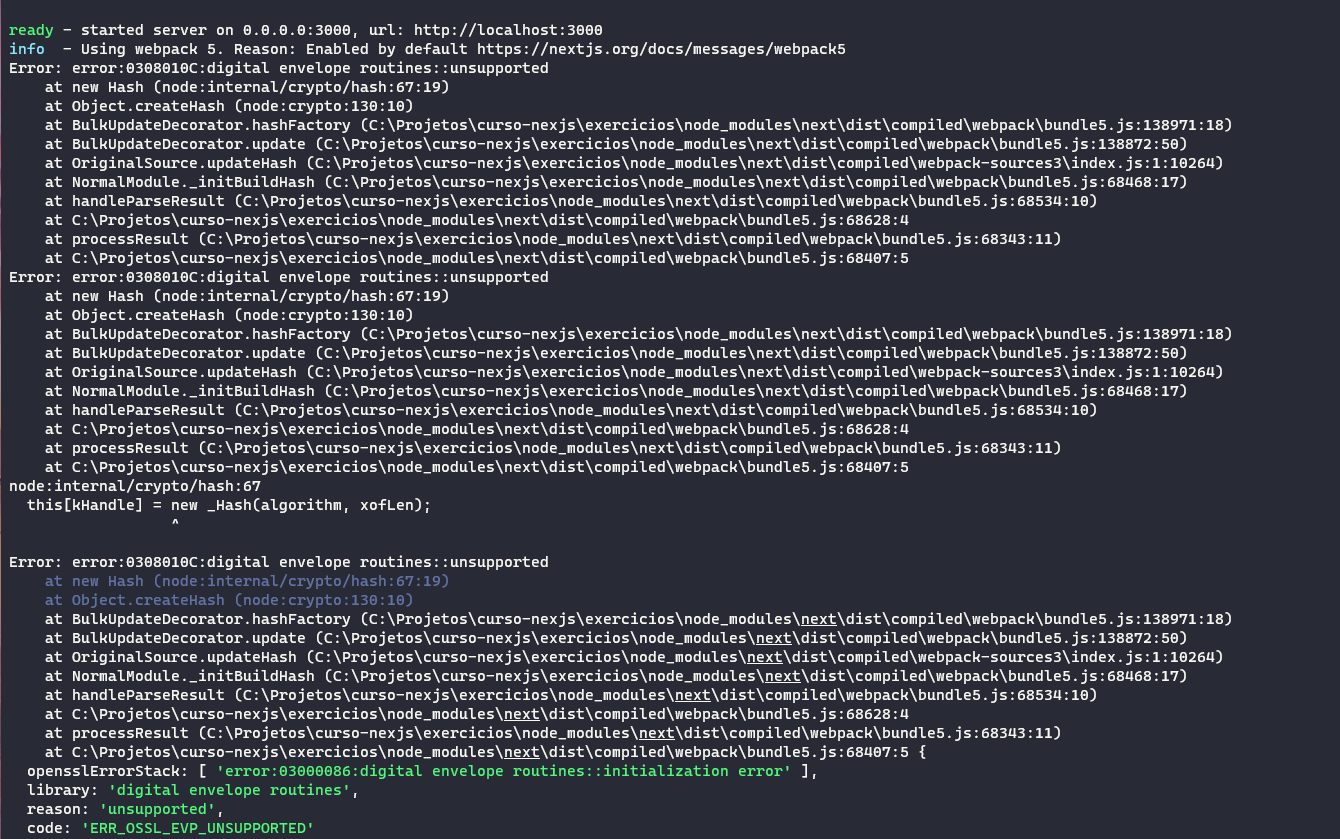 error0308010C digital envelope routines unsupported · vercel next.js