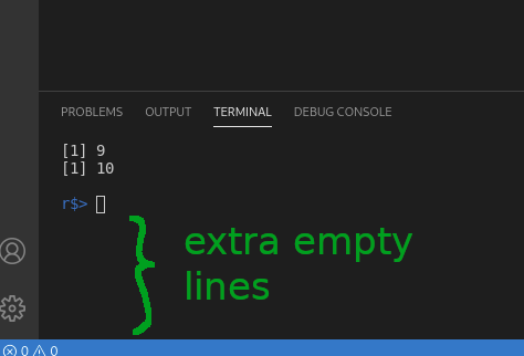 extra blank lines added after cursor in radian powered terminal · Issue ...
