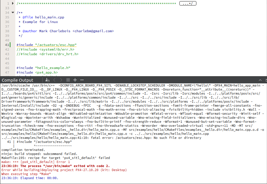 Getting error "Files not found" but PX4 firmware have all those files ...