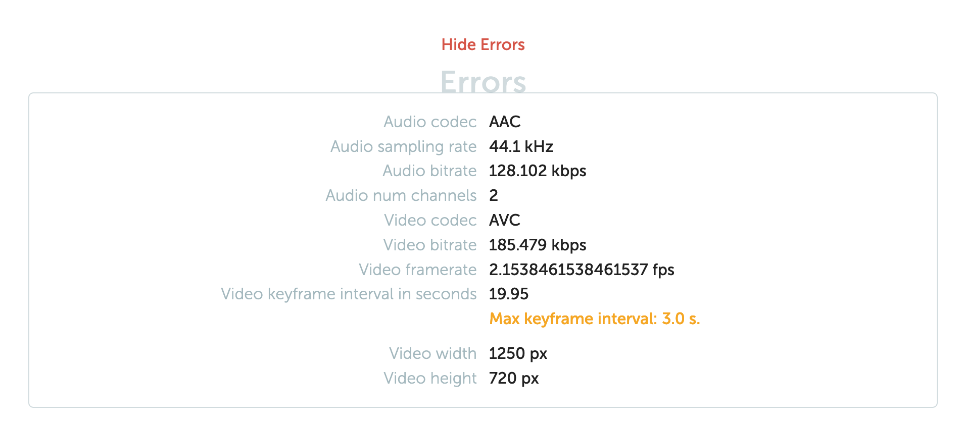 Social RTMP Endpoint Very High Keyframe Interval · Issue 2503 · ant