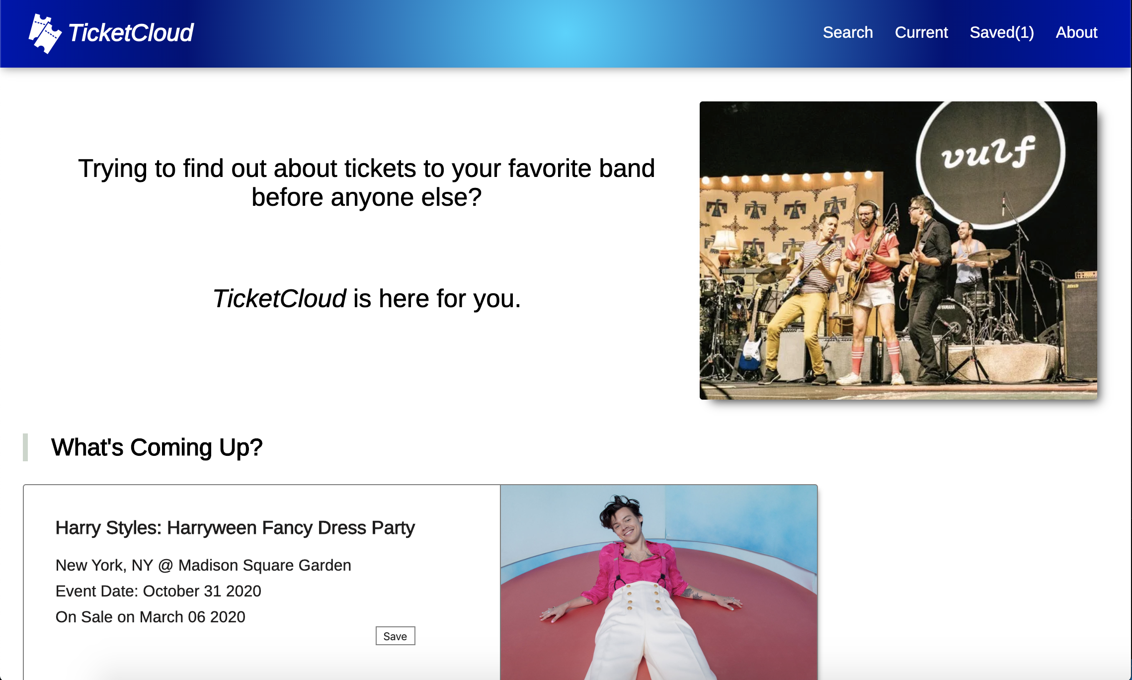 GitHub kimmccaskill/tickets Application built in React to find when