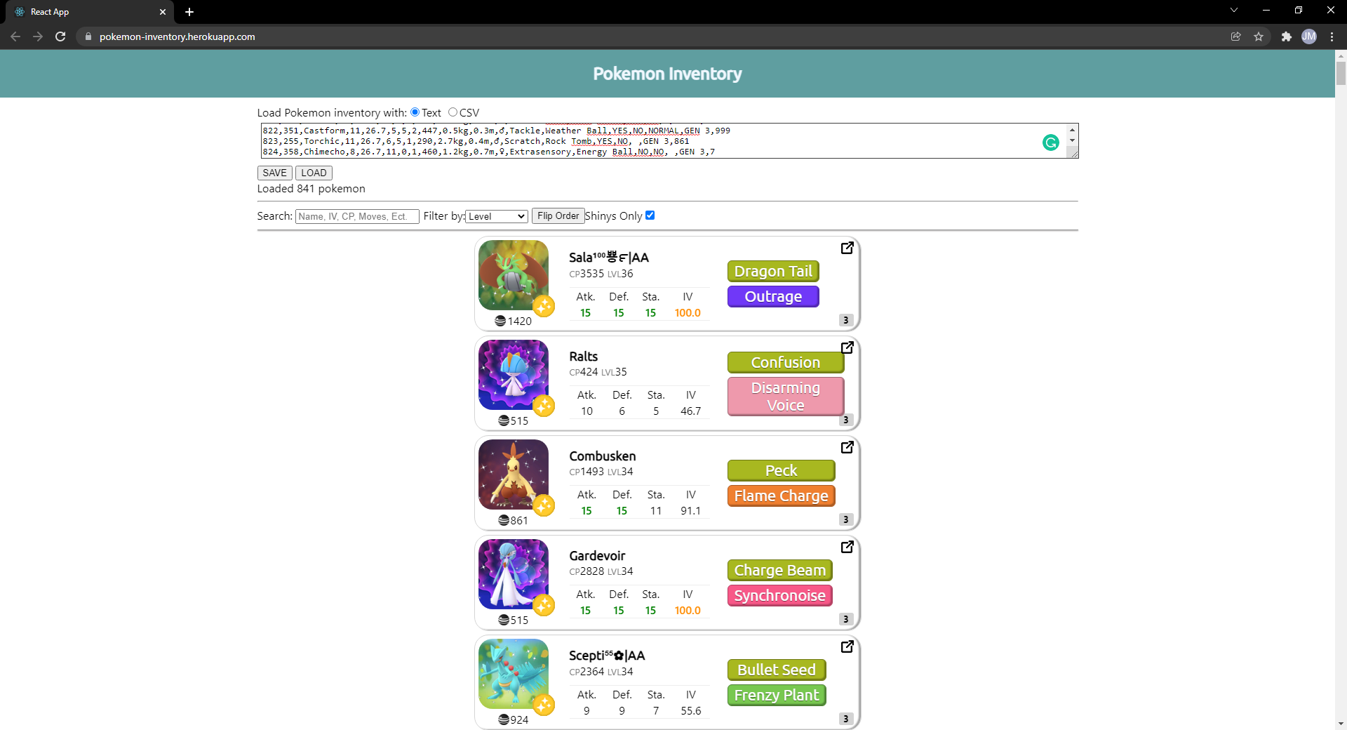 Pokemon Inventory GitHub - MorphewPrime/pokemon-inventory: test