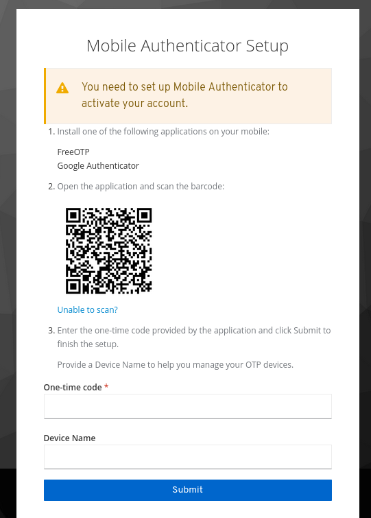 Add support for 2FA setup page · Issue #102 · keycloakify/keycloakify ...