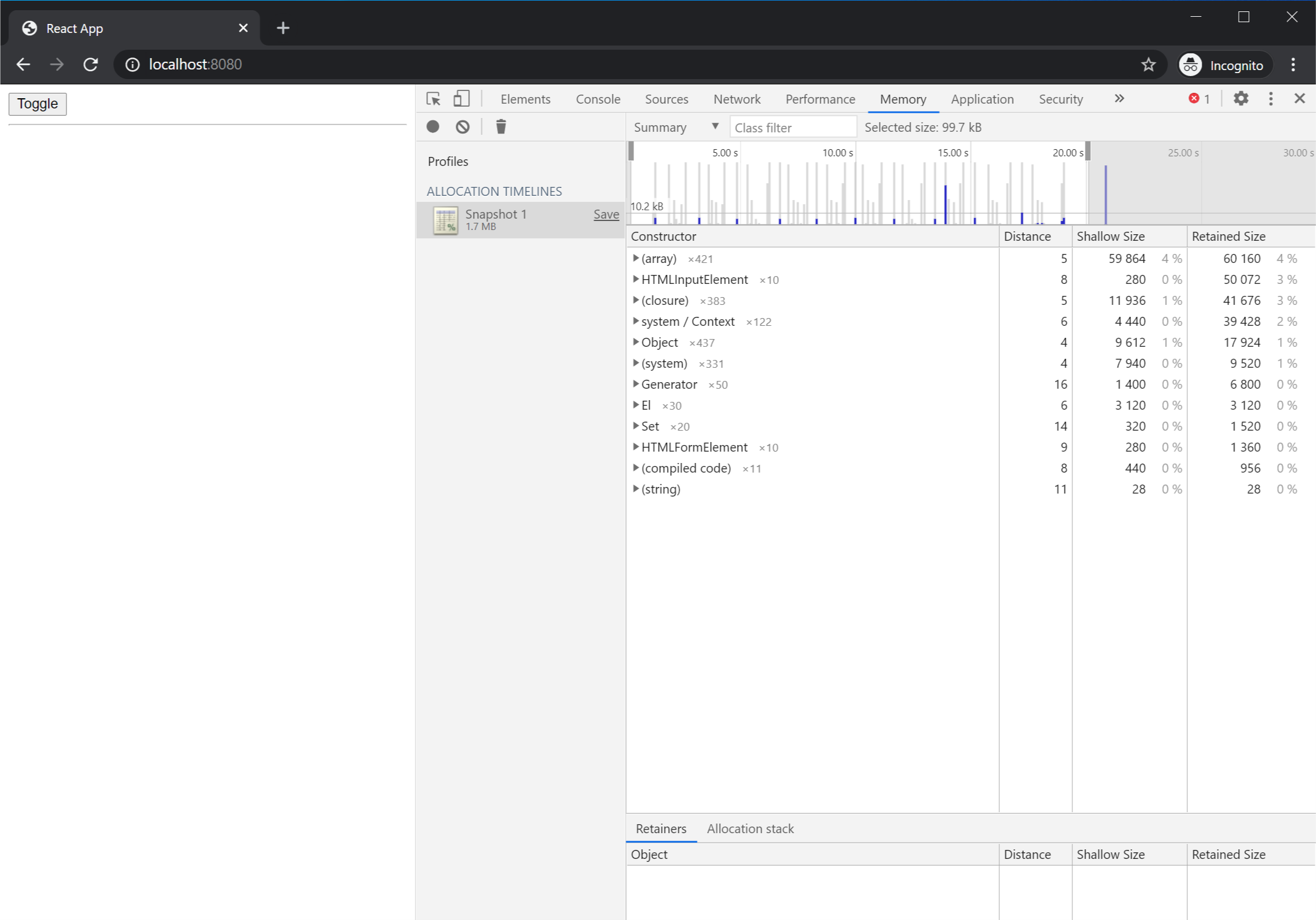 MutationObserver objects aren't released at the components are ...