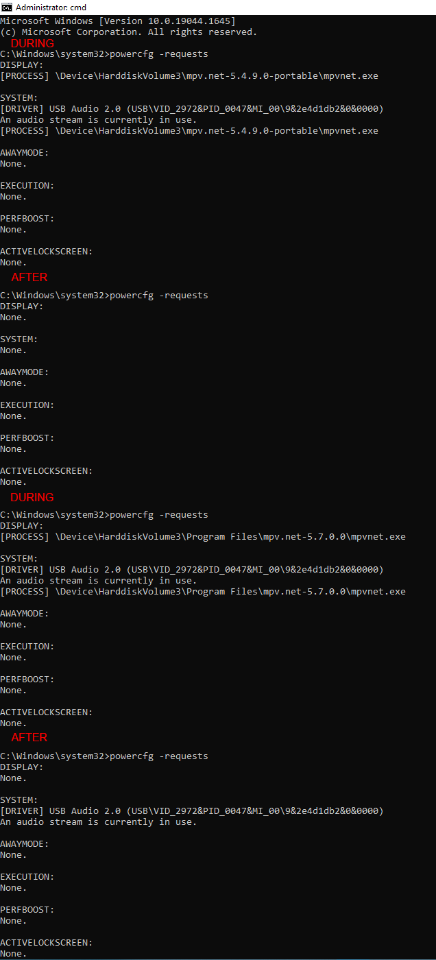 Sleep mode not working on 5.7.0.0 · Issue #409 · mpvnet-player/mpv.net ...