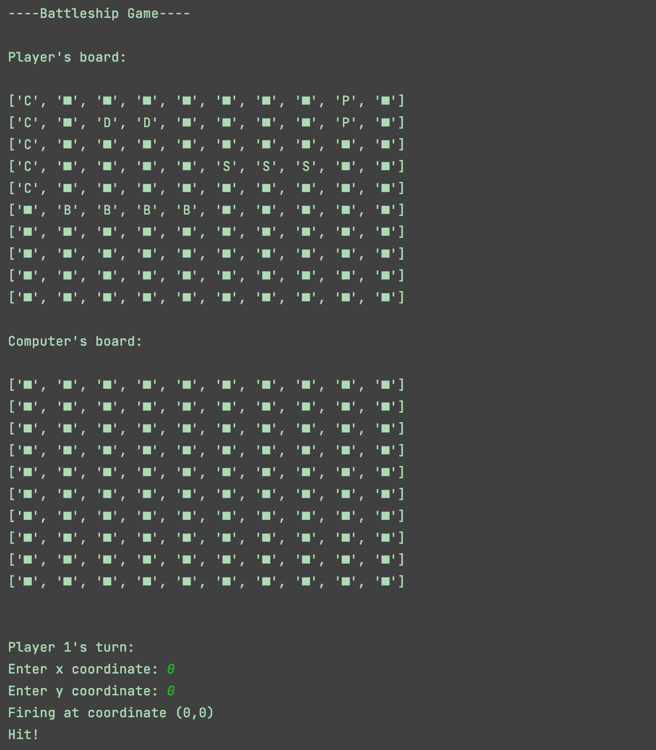 GitHub - itmacleod1995/Battleship: Python program that simulates the ...
