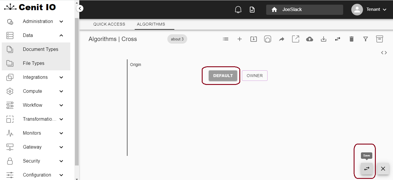 Generic menu cross default