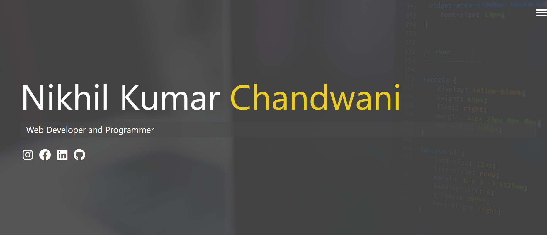 GitHub - nikhilchandwani/PortFolio-Website: Portfolio Website
