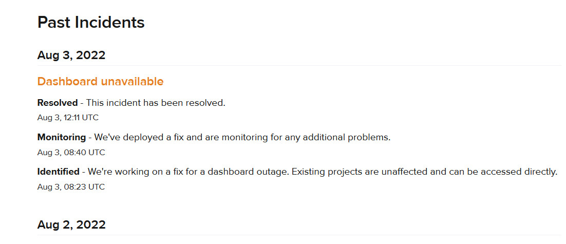 Supabase Projects can't be updated · supabase · Discussion #8043 · GitHub