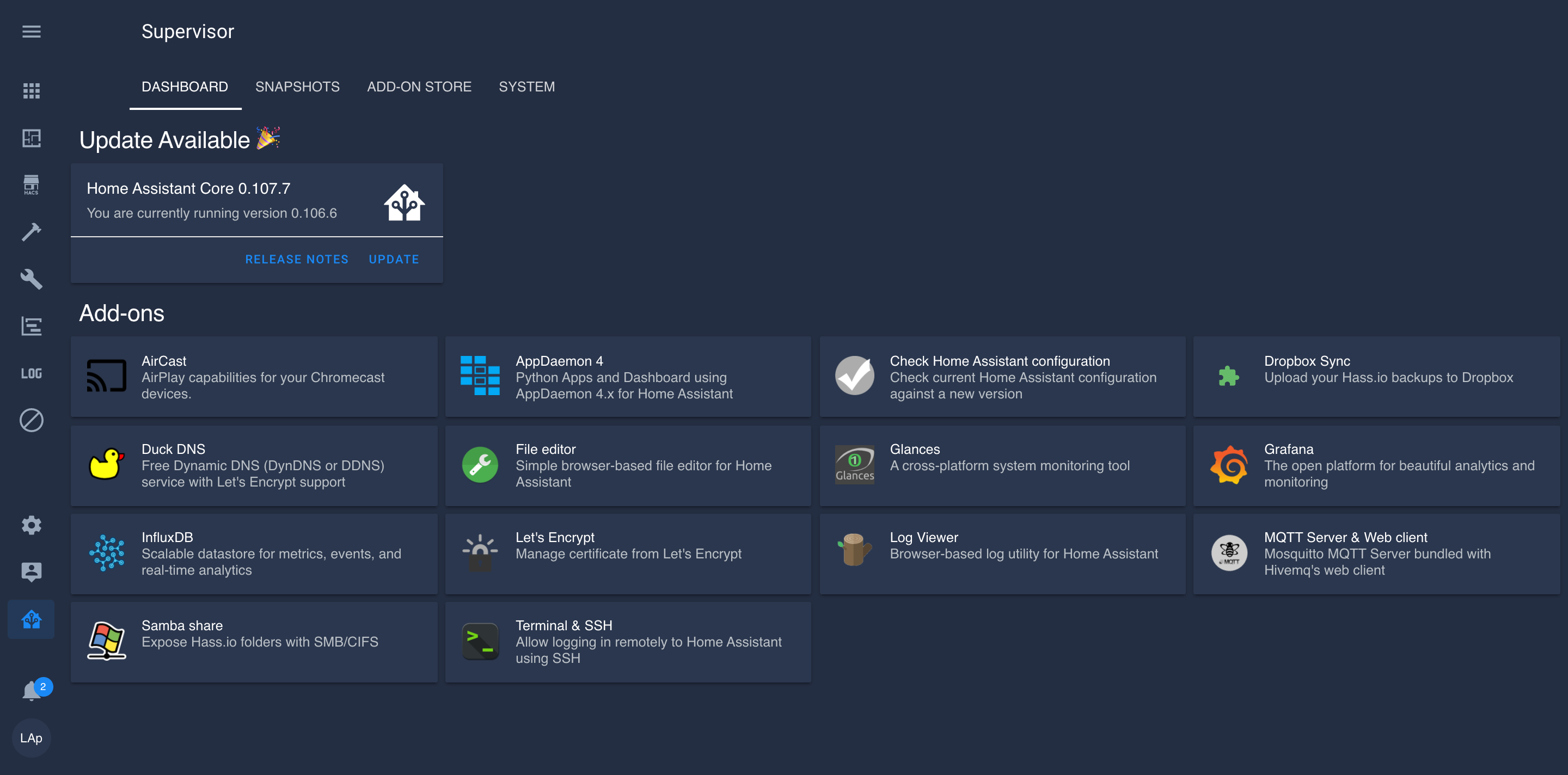 Invalid addon appearing in sidebar · Issue 5370 · homeassistant