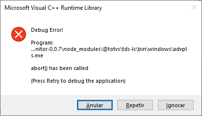 Connection error · Issue #272 · totvs/tds-vscode · GitHub