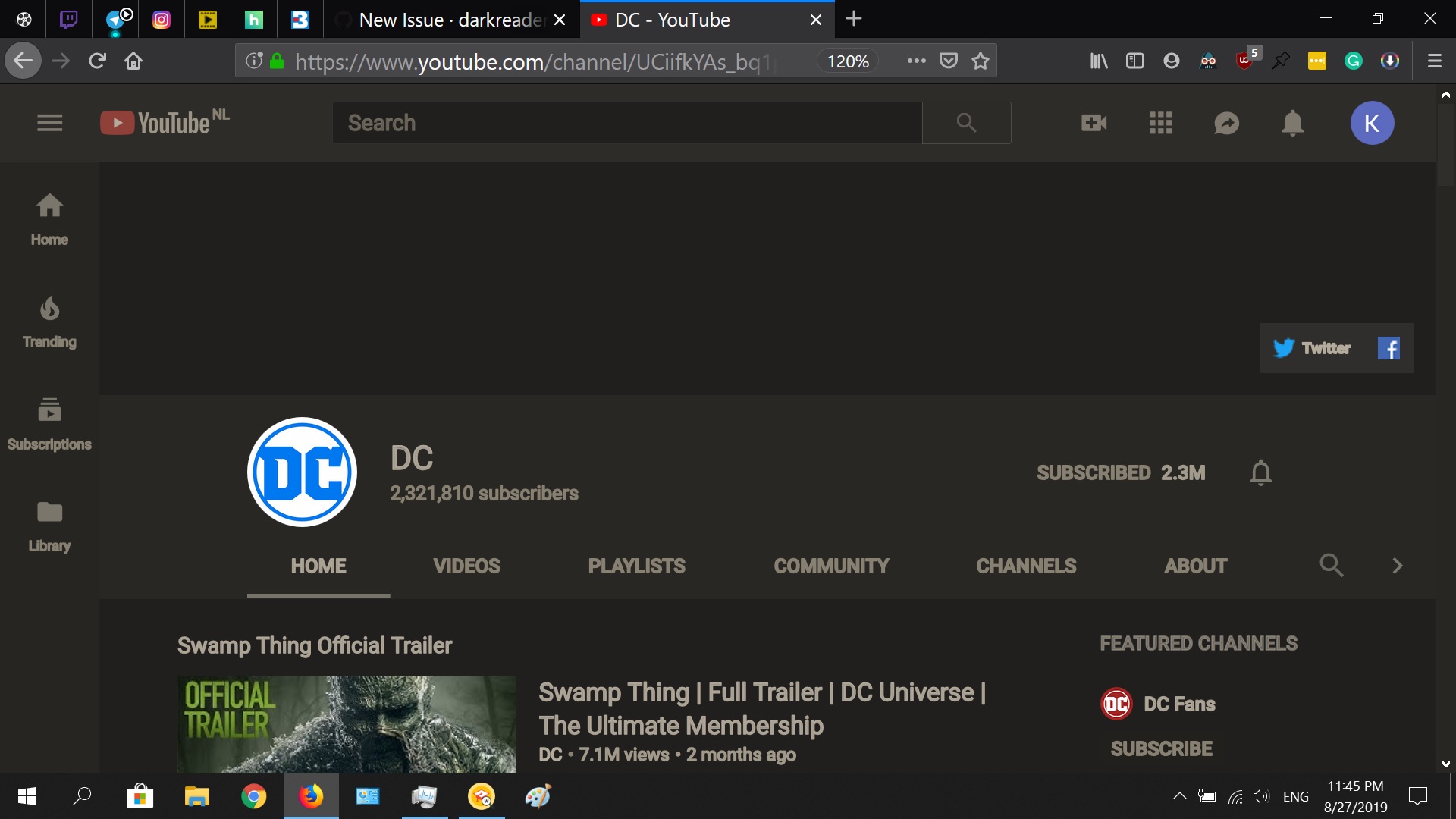 youtube banners dont show up in dynamic mode on firefox · Issue 1530