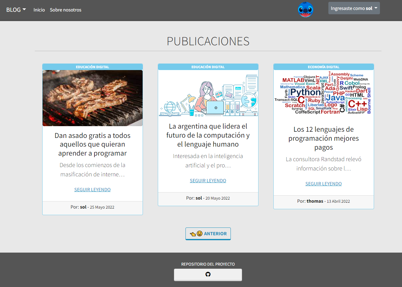 GitHub - thomasrife/ProyectoFinalBlog