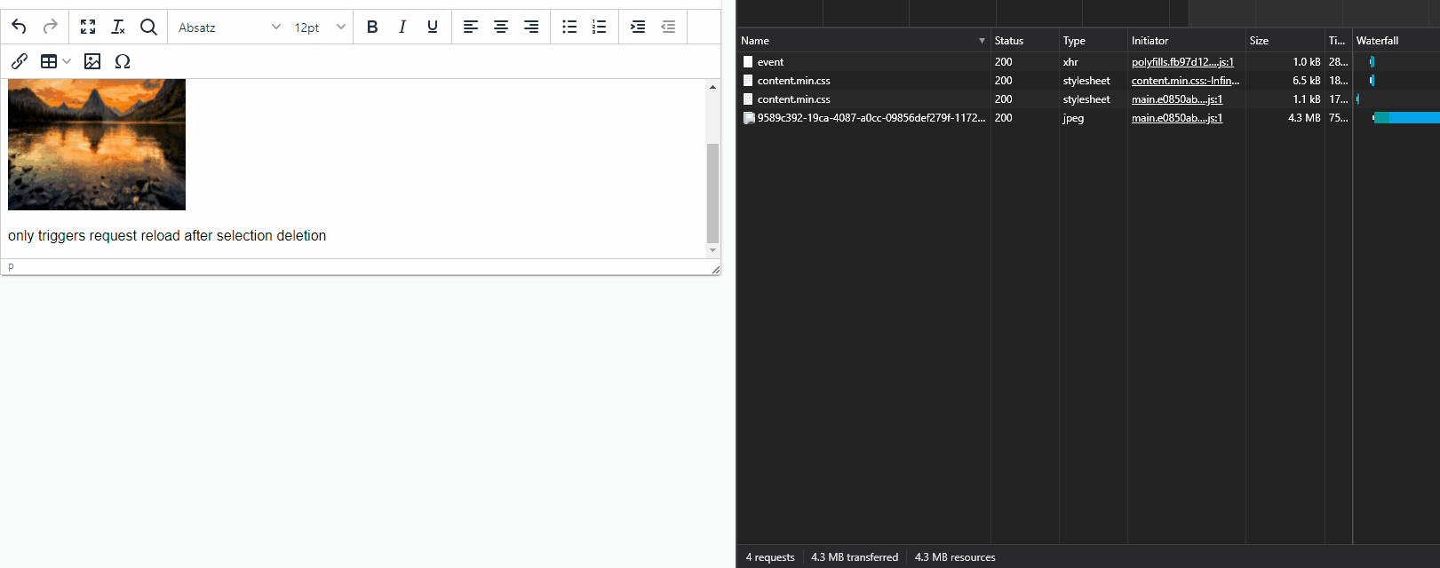 Useless Image reload triggered at keyup event · Issue #138 · tinymce ...