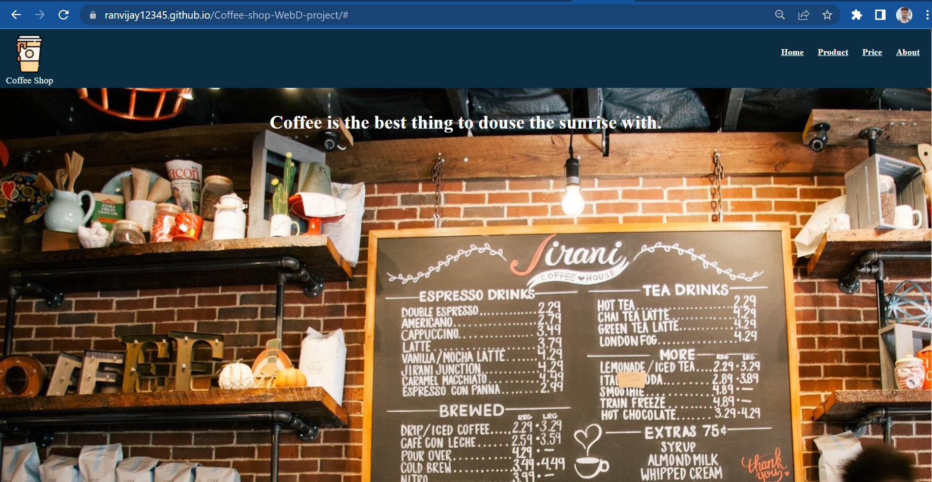 GitHub - ranvijay12345/Coffee-shop-WebD-project: This is basically a ...