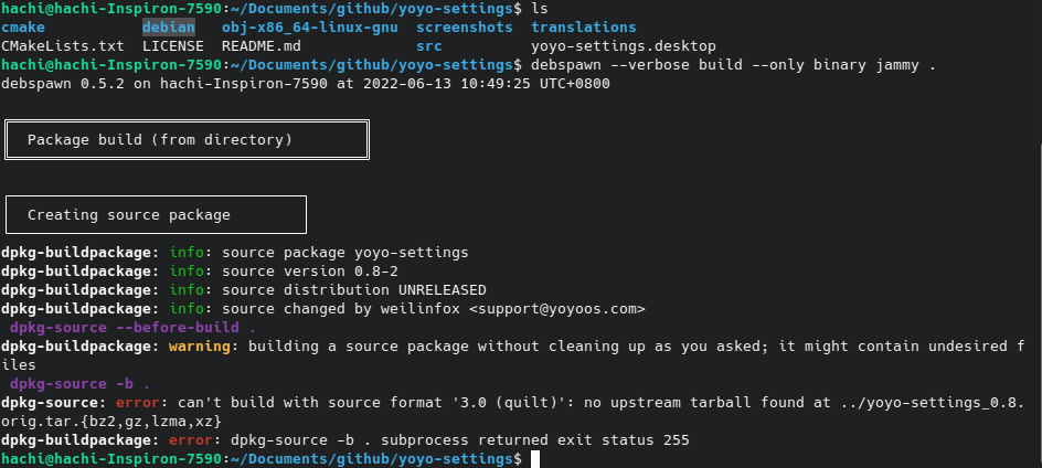 dpkg-buildpackage try to build a source package after I passing --only ...