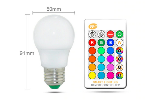 Remoted Controlled RGB Light Bulb, Details