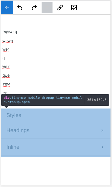 Styleselect menu issues on mobile with autoresize plugin · Issue #4864 ...