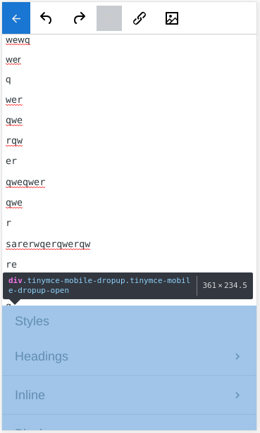 Styleselect menu issues on mobile with autoresize plugin · Issue #4864 ...