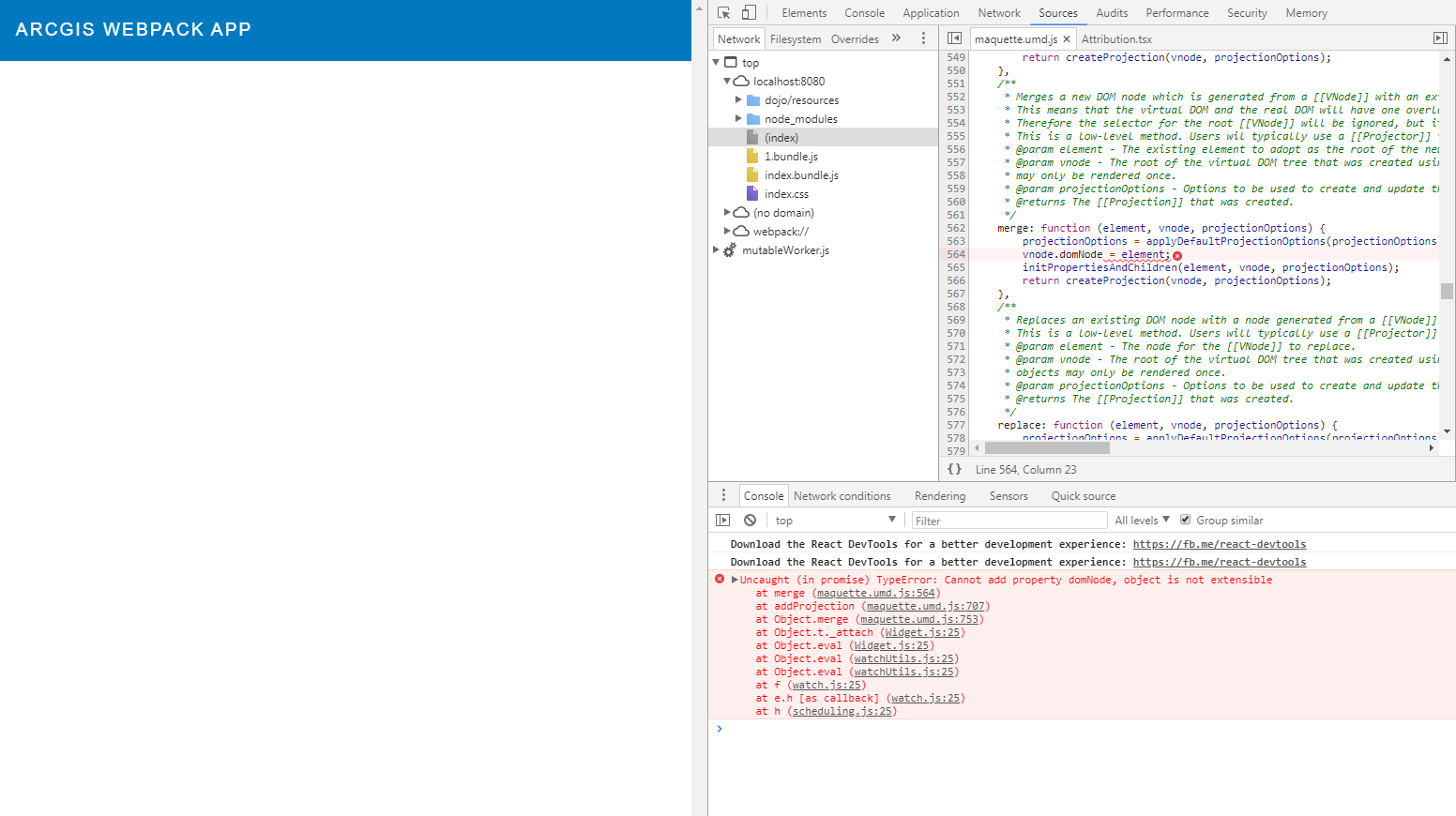 Issues with trying the webpack demo · Issue #126 · Esri/jsapi-resources ...