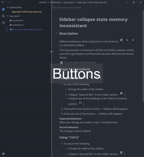 Sidebar collapse state memory inconsistant · Issue #2421 · marktext ...