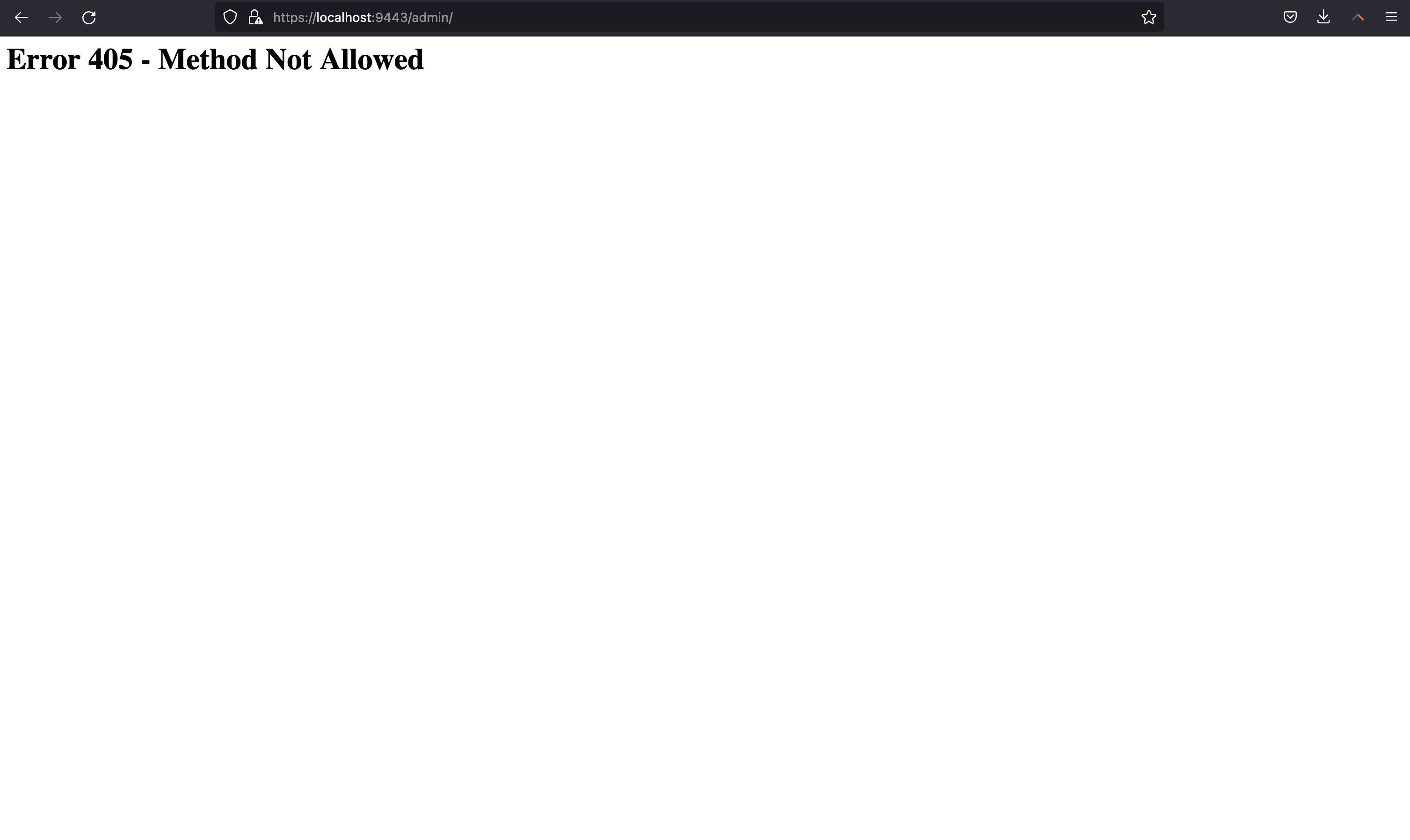 When accessing Admin and devportal urls, it redirects to a 405 error ...