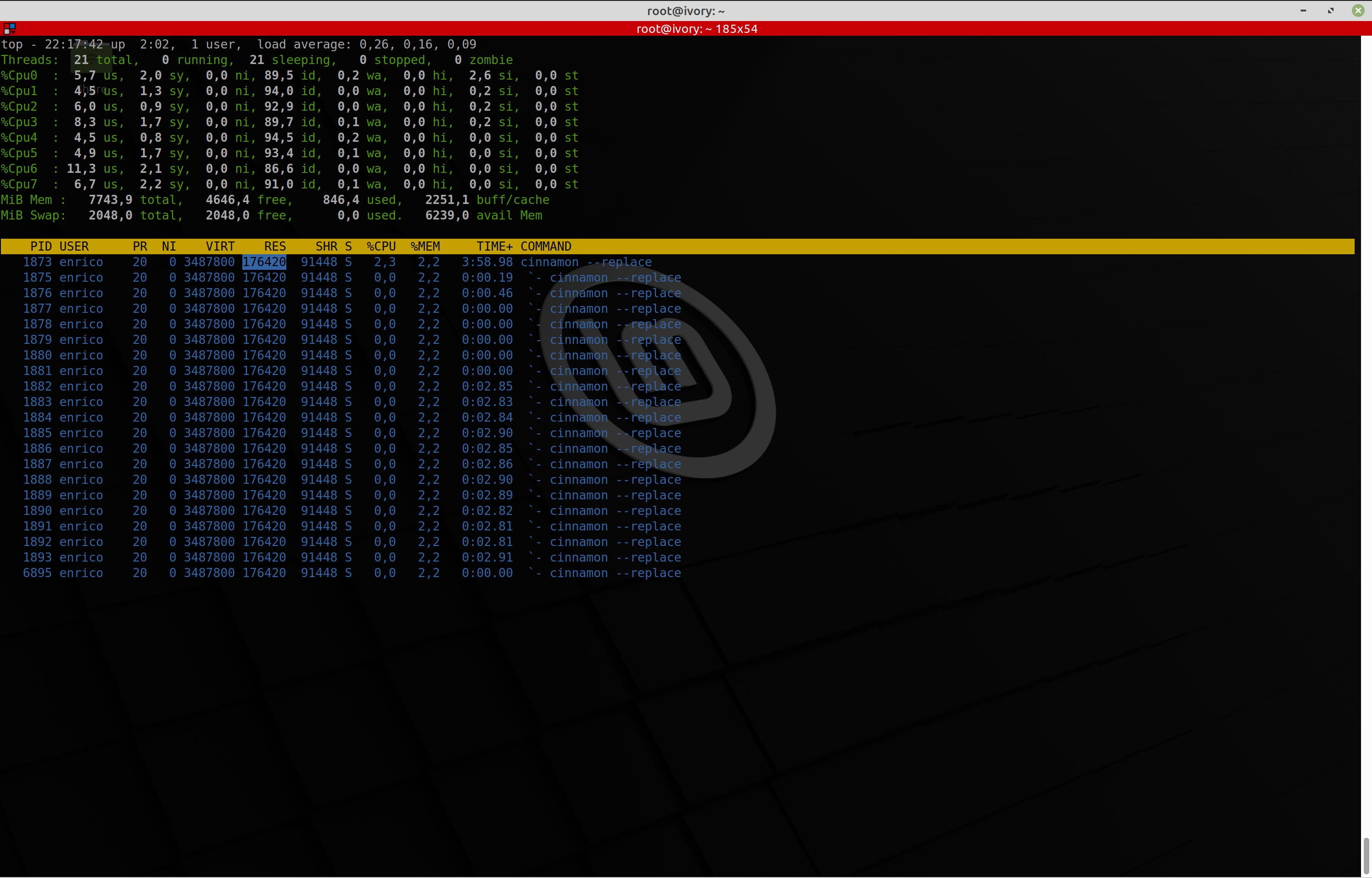 cinnamon-memory-leak-top-res-value-increasing