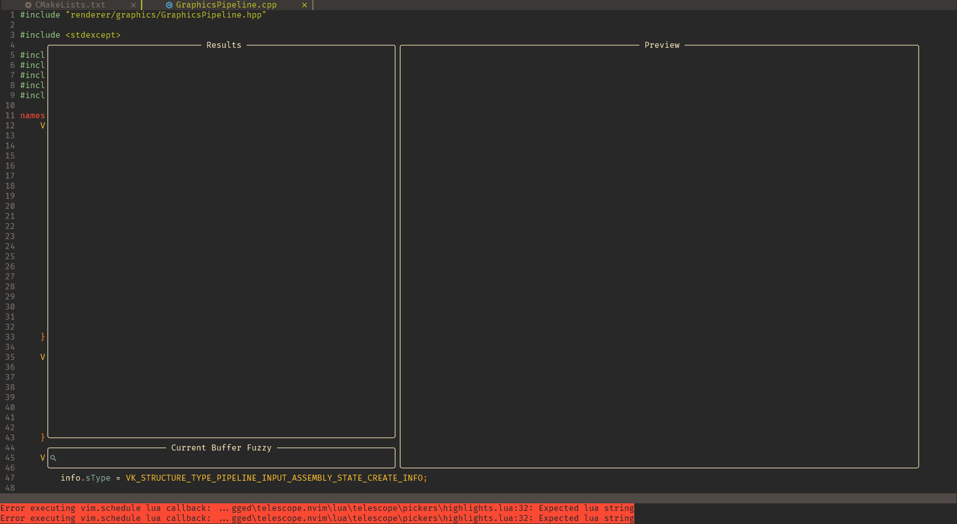 errors when using current buffer fuzzy find · Issue #795 · nvim ...
