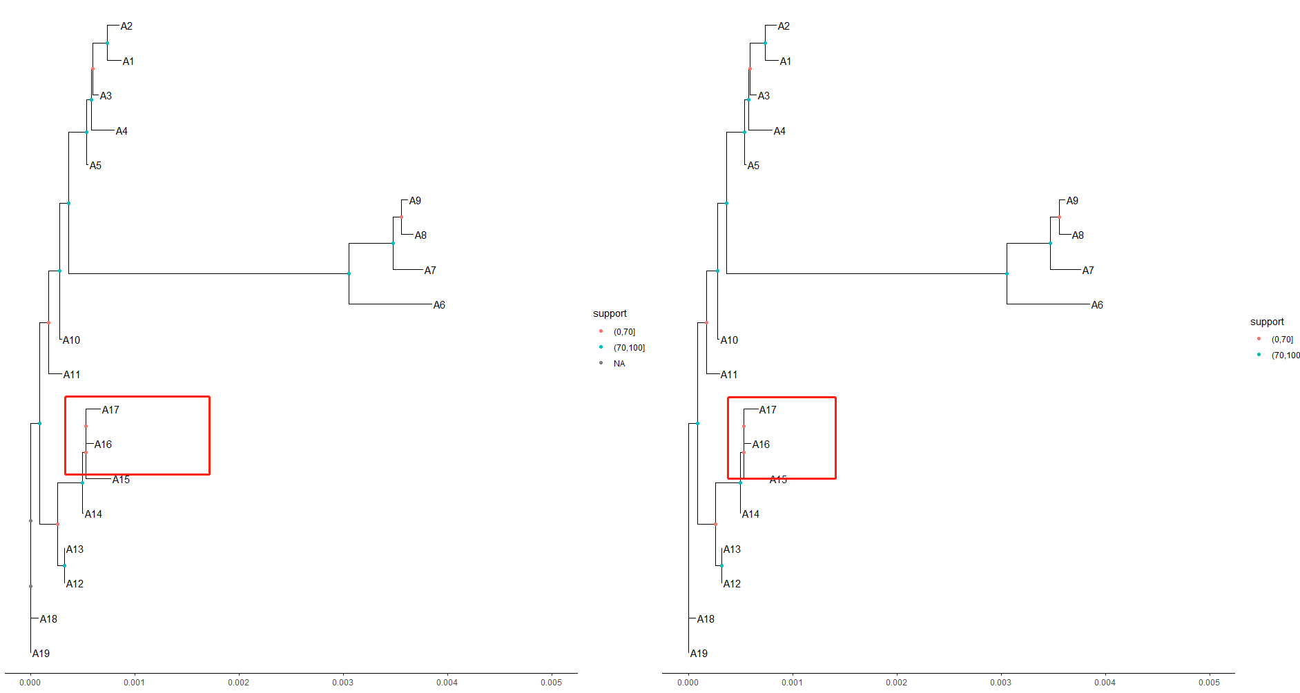 ggtree绘制mega生成的newick · Issue #340 · YuLab-SMU/ggtree · GitHub