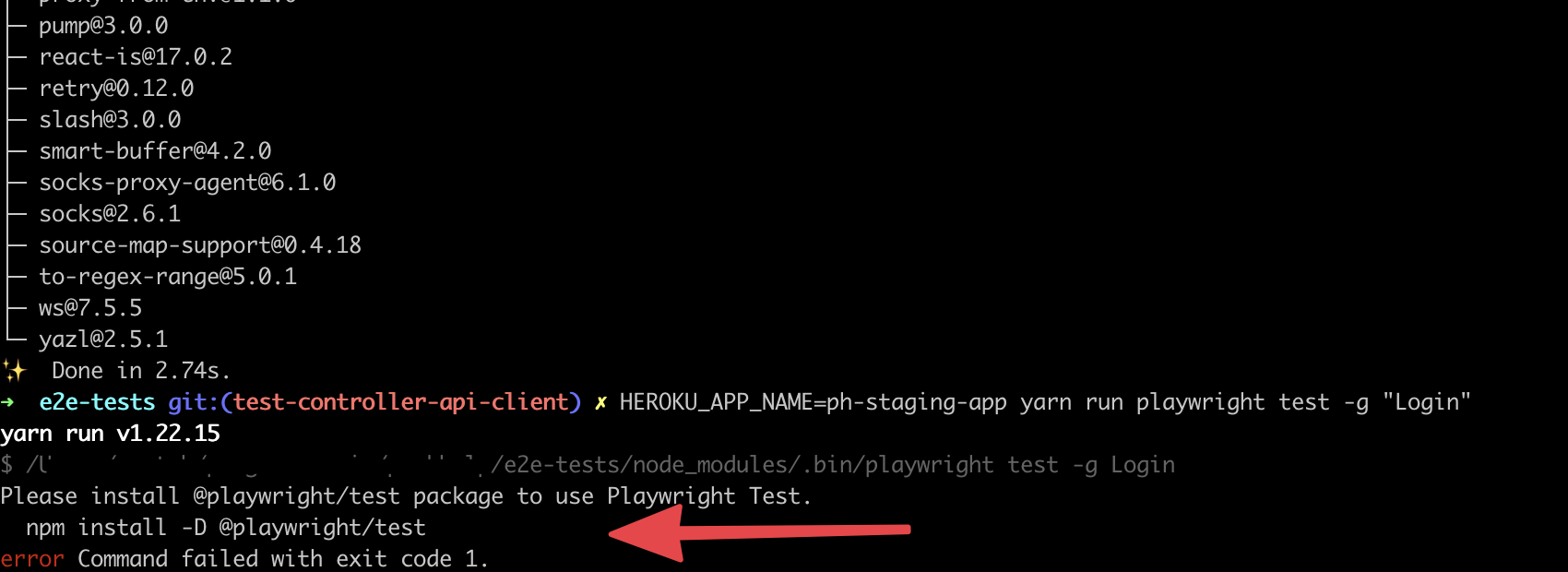[BUG] Cannot start playwright test v1.16 if installed using Yarn · Issue 9819 · microsoft