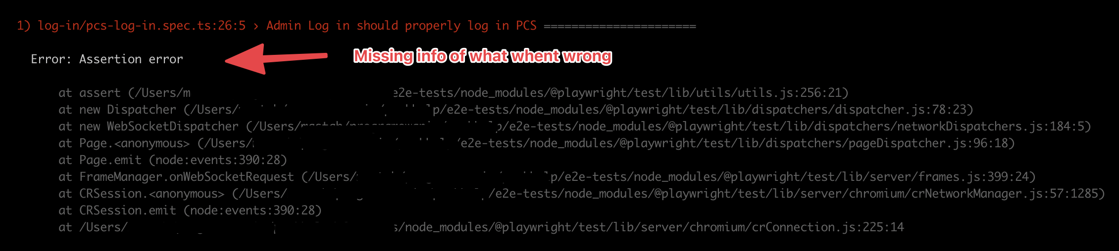 [BUG] Assertion error without message on any action probably when page ...