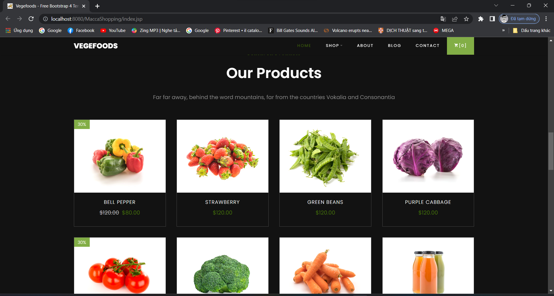 Macca Product List WebApp